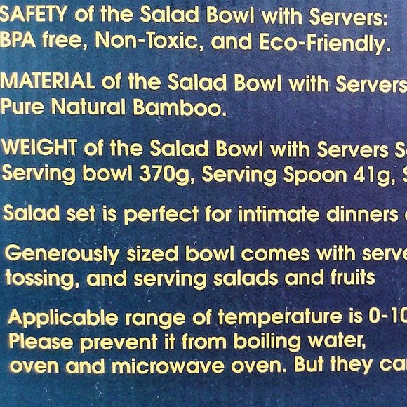 Bamboo Salad Bowl Set - Picture 5 of 5